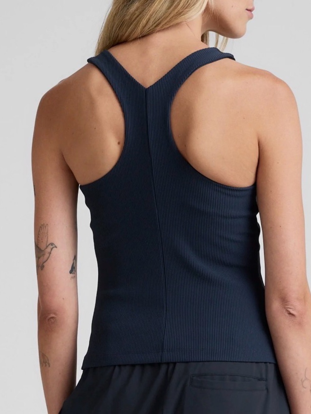 Beyond Yoga ribbed refocus tank navy XS